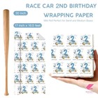  Racing Car 2nd Birthday Wrapping Paper Roll - Mini Roll - 17 Inch X 16 5 Feet 