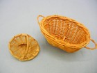 Antique Doll House Miniature Woven Baskets Lot Of 2