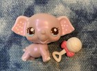 Authentic Hasbro Littlest Pet Shop  2553 Baby Elephant Blue Eyes  rare 