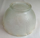 Vintage Art Deco Floral Design Satin Frosted Glass Light Lamp Shade 3 75  Fitter