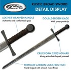 41  Handmade Rustic Medieval Broad Sword Full Tang Knight High Carbon Steel