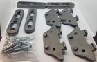 Small Cast Iron Bed Rail Fastener Set Frame Hooks Post Anchors Antique Old Vinta