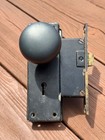 Antique Russell   Erwin Door Knob Mortice Lock With Faceplate And Connecting Hdw