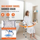 Shower Chair 360   Swivel Bathtub Shower Seat With Pivoting Arms 400lbs Anti-slip