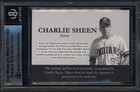 Charlie Sheen Signed Major League Trading Card Rick Vaughn Beckett