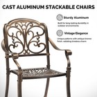 2pcs Patio Bistro Dining Furniture Set Iron Chairs For Indoor Outdoor Garden