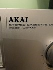 Vintage Akai Cs-m3 Mechanical Cassette Deck  plays Fine  Wood Panel Audio
