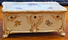 Rare Vintage Antique Porcelain Box Gebruder Heubach Floral Design Dep Registered