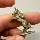 Vintage Tiny Pewter Unicorn Signed But Unreadable 1 5    Tall Unicorn Figurine 