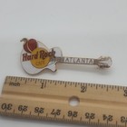 Hard Rock Cafe Atlanta White Guitar W  Peach Pin