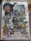 Star Wars Cast Hand Signed X30 Limited Edition Print    Some Water Damage