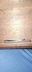 Vintage Silver Tone Tie Clip Bar W  Diamond Accent Retro Men   s Formal Accessory