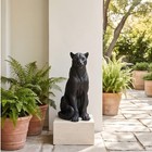 Outdoor Panther Leopard Statue Resin Animal Sculpture With Painted Finish  La   