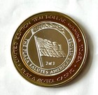 2002 Plaza Hotel Casino Las Vegas  10 Casino Gaming Token  999 Silver