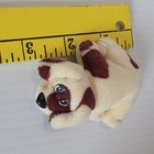 Vintage 1995 Pound Puppies Cream Brown Miniature Plush Mini Dog Collectible