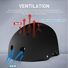 Tourdarson Skateboard Helmet Youth adults - Impact Resistance  Ventilated  Black