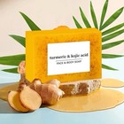 2-pack Turmeric Glow Soap Bar - Lemon   Kojic Acid  Removing Dark Spots