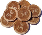 Custom Geocoin Geocaching Laser Engraved Wooden Nickel Swag 25 Pack Personalized