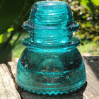 Glow In The Dark Hemingray 42  Vintage Glass Insulator Green Random Effect Wow