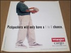 1999 Wrangler Cargo Pants Print Ad Advertisement Clothing Wear Brand Vintage
