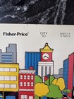 Vintage Fisher Price City Wood Tray Puzzle Toy 12 Piece Exc 557