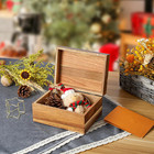 Keepsake Box  Acacia Wood Memory Box With Hinged Lids  Wooden Jewelry