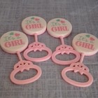 Baby Shower Party Favors Plastic Rattles Pink Multicolor It s A Girl Decorative