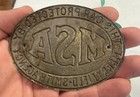 Vintage Msa Porcelain Car Insurnace Bumper Badge 4 