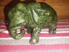 Jade Elephant Hand Carved Vintage Large Exquisite Sculpture  5   x8    Heavy Statue