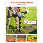1500w Electric Post Hole Digger 5 71  Earth Auger Bit extension Rod Quick Digger