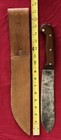 Theater 15 0    Custom Knife-vintage Machete Blade - Wood Grip -heavy Duty Sheath