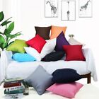 Colorful Plain Cotton Cushion Cover Pillow Case 12 16  18  20  22  24  26  28 