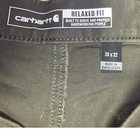 Carhartt Men Steel Rugged Flex Relaxed Fit Double Front Cargo Pants Olive 36x32