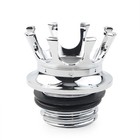 Silver King Crown Gas Cap Fuel Tank For Harley 92-later Xl   94-later Road King