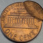 Nd Lincoln Memorial Cent   Double Struck - 2nd Strike  80  Off Center Bu Red