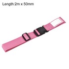 4pcs Luggage Straps Suitcase Belts W Buckle 2mx5cm Adjustable For Travel Pink