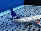 1 500 Herpa Scandinavian Sas Airlines Boeing 737 Jet Scale Model Metal Wings