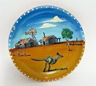 Birubi Ray Partridge Australian Aboriginal Style Painted Terra Cotta Plate 8  D