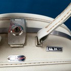 Vtg American Tourister Round 16  Tiarra Hard Suitcase Luggage Train Case Beige 