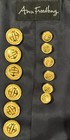 Ann Freedberg Replacement Buttons Waterbury Gold Tone Crown Arrow H Blazer