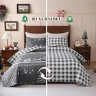  Christmas King Quilt Bedding Set  3-piece King 96 x106   Grey Christmas Tree