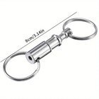 3pcs Detachable Keychain Quick Release Double Ring Key Holder Key Rings