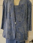 Alex Evenings 2 Pc Sparkly Mother Of The Bride groom Cardigan dress Sz 20w Nwt 