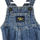 Vtg Oshkosh Bgosh Baby Denim Blue Jean Overalls 3-6 Months Pleated Cotton Usa