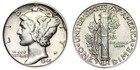 Womans Us Dime High Rise Coin Ring Sterling Silver 