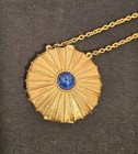Vintage Estee Lauder Powder Compacts Plus Gold Solid Perfume Necklace Lot Of  3 