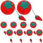 30 Pcs Tomato Pin Cushion Set - Sewing Pincushions For Diy  Cross Stitch   Craft