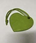 Authentic Balenciaga Le Cagole Heart Mirror Bag Charm Vivid Green Leather