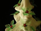  new  25 Green Holly Lights  Bulbs W red Center Pins For Ceramic Christmas Tree 