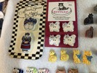Mixed Lot Of Vintage Kitty Cat Buttons  13 Handcrafted Ceramic  20 Other Asst